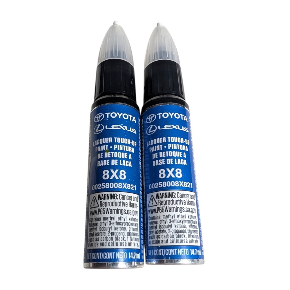 Toyota Lexus Lacquer Touch-Up Paint 8X8 Blue 00258008X821 Lot of 2 14.7ml Bottle